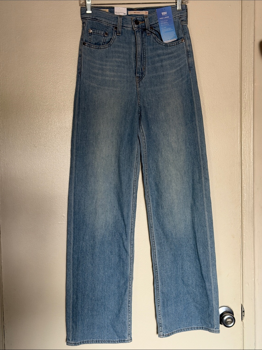 Levi’s Women’s High-Rise Loose Wide Leg Blue Jeans